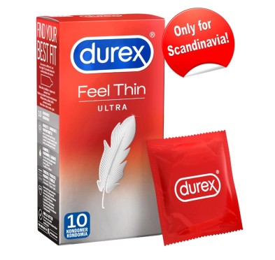 Durex Feel Thin - Prezerwatywy 20% Cieńsze 10szt